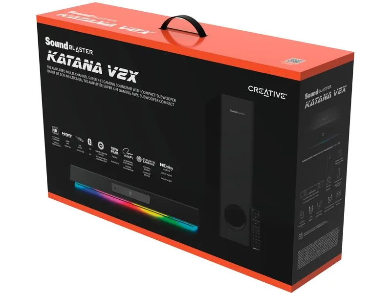 CREATIVE Soundbar Sound Blaster Katana V2X 90 W Schwarz CREATIVE Soundbar Sound Blaster Katana V2X 90 W Schwarz