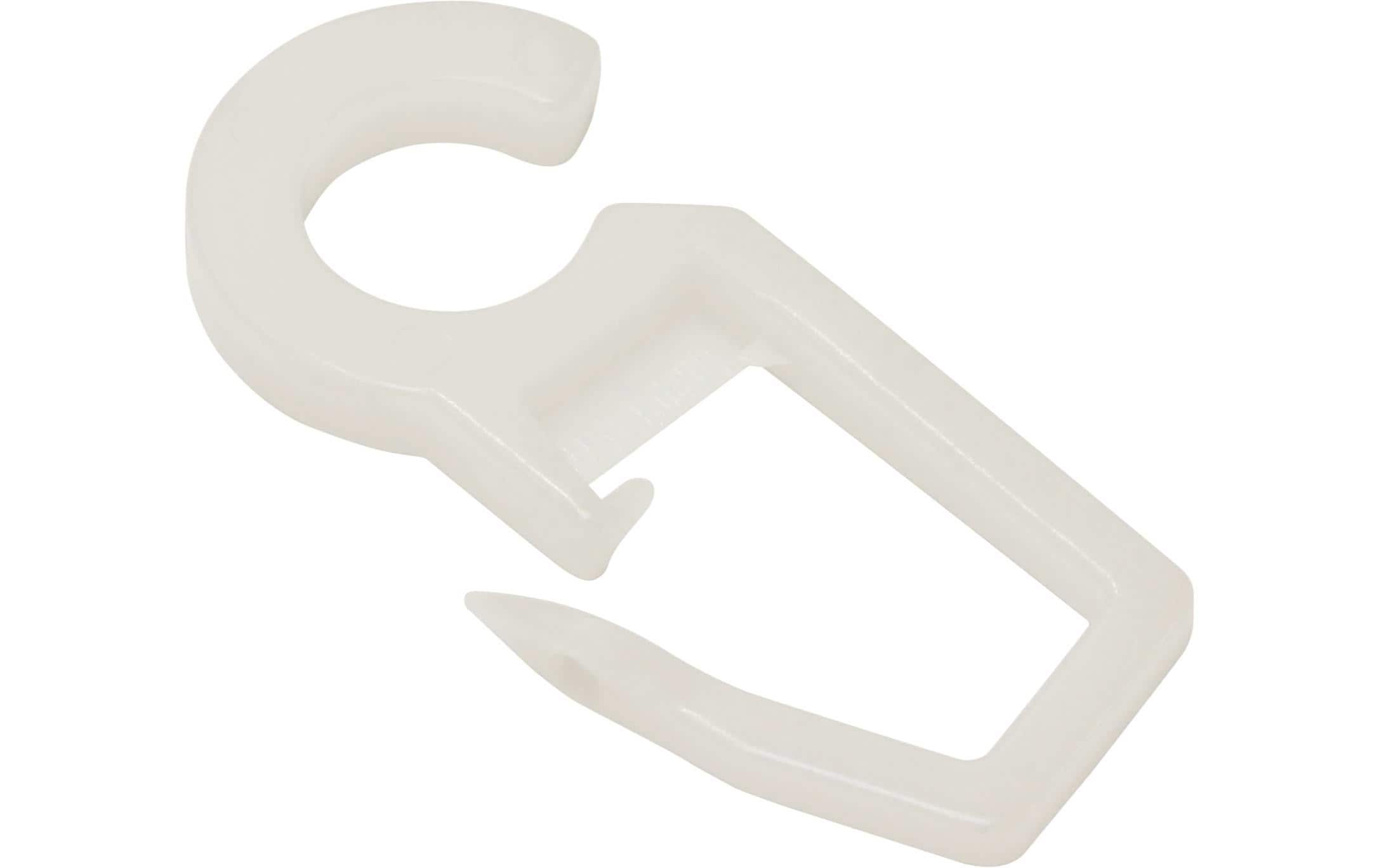 Gardinia Faltenlegehaken Weiss, 10 Stück, 10 mm