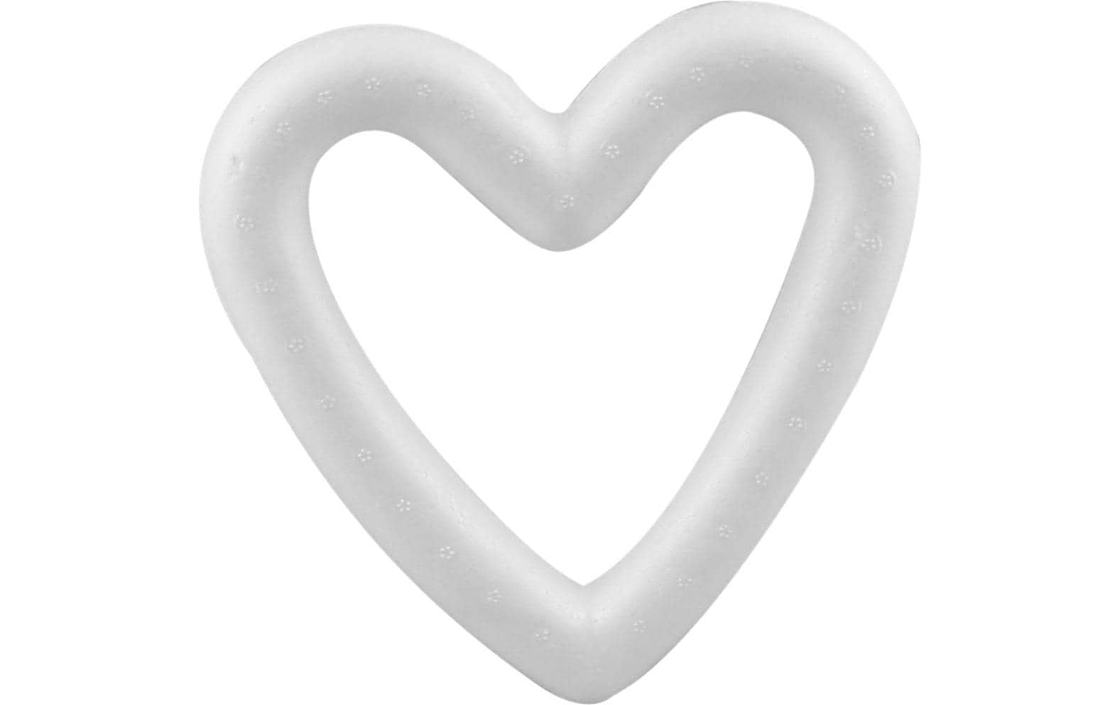 Creativ Company Styropor-Herzen 1 Stück, Weiss