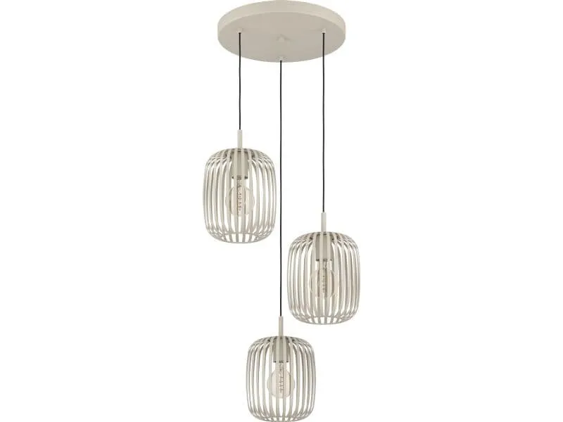 EGLO Leuchten Pendelleuchte ROMAZZINA beige exkl. E27 3x40W EGLO Leuchten Pendelleuchte ROMAZZINA beige exkl. E27 3x40W
