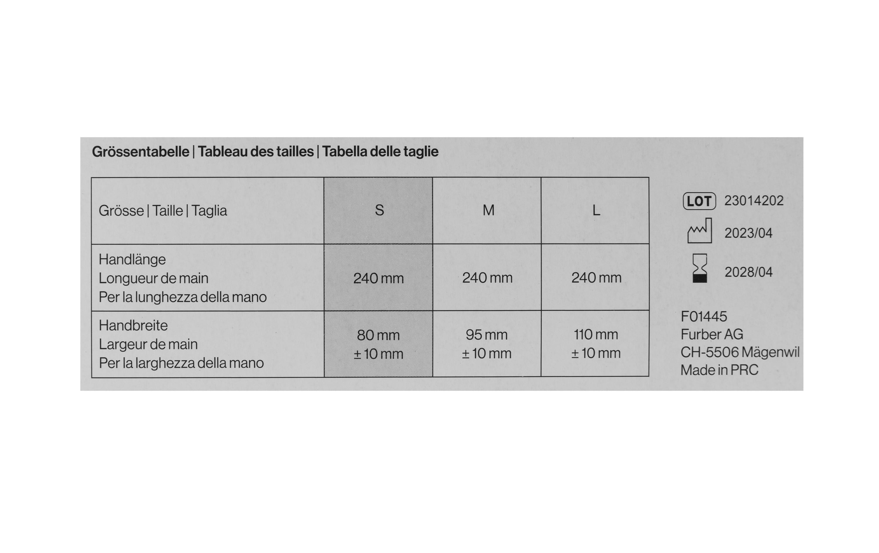 FTM Einweghandschuh Nitril, S, Schwarz, 50 Paar
