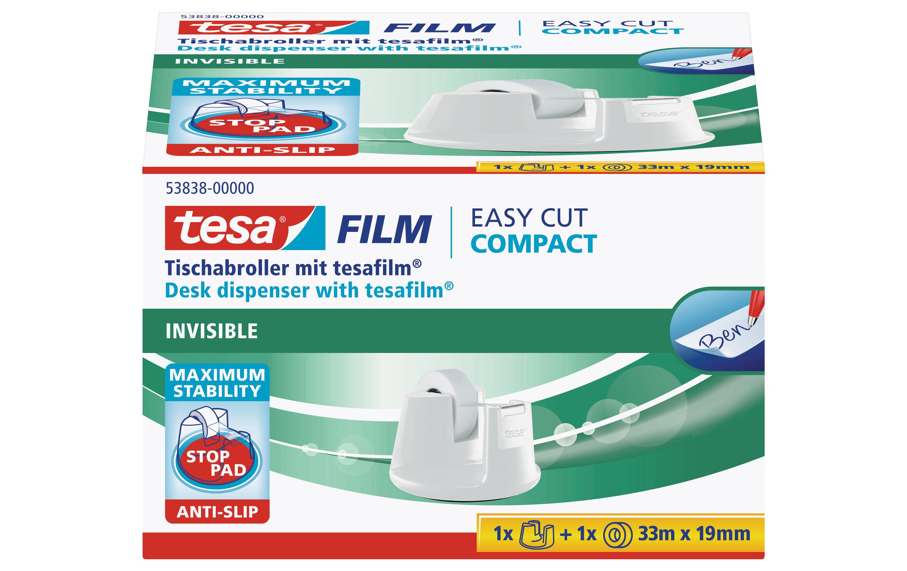tesa Tischabroller Compact Weiss