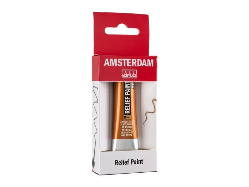 Amsterdam Acrylfarbe Reliefpaint 814 Antikgold deckend, 20 ml Amsterdam Acrylfarbe Reliefpaint 814 Antikgold deckend, 20 ml