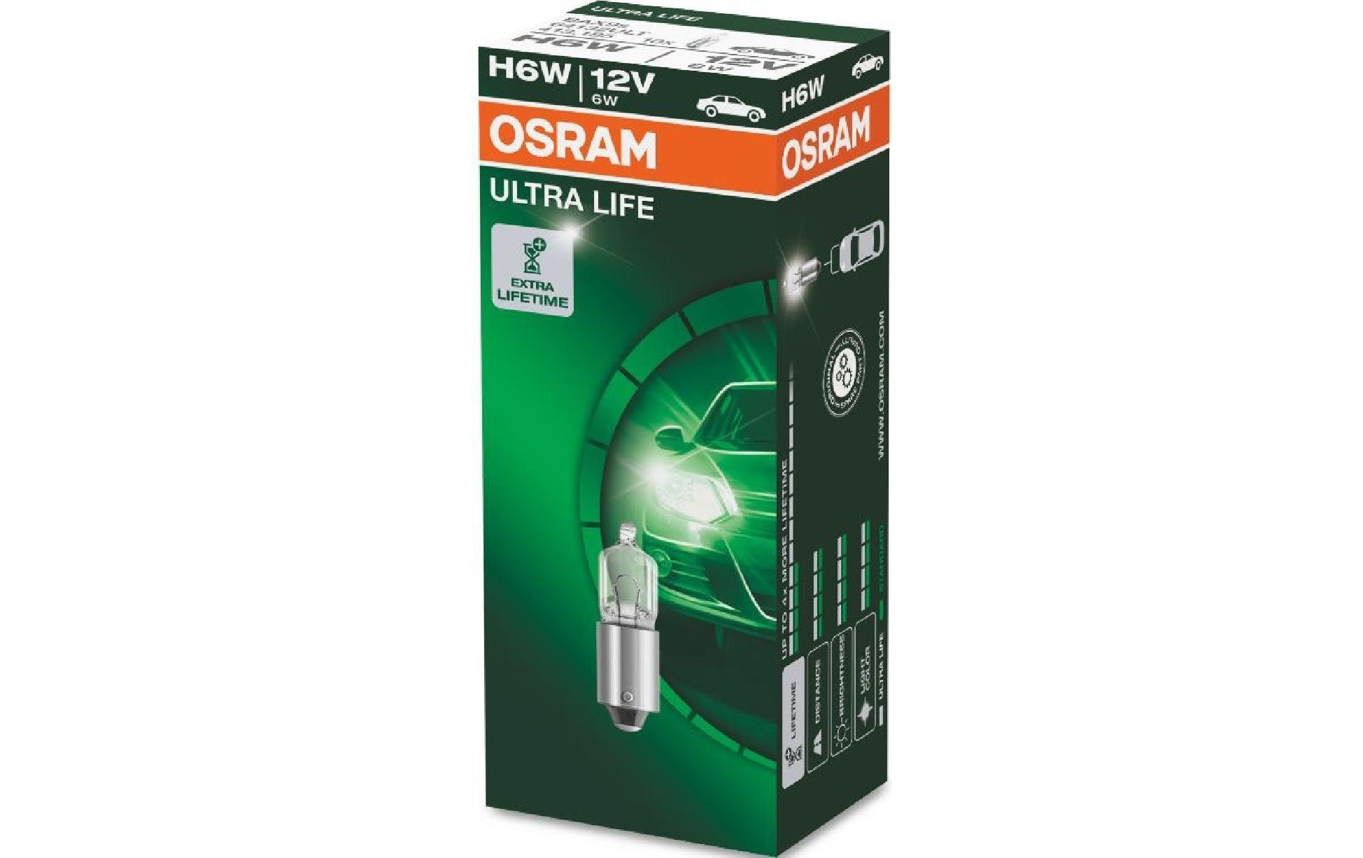 OSRAM Glühlampe ULTRA LIFE 12V 6W BAX9s PKW OSRAM Glühlampe ULTRA LIFE 12V 6W BAX9s PKW