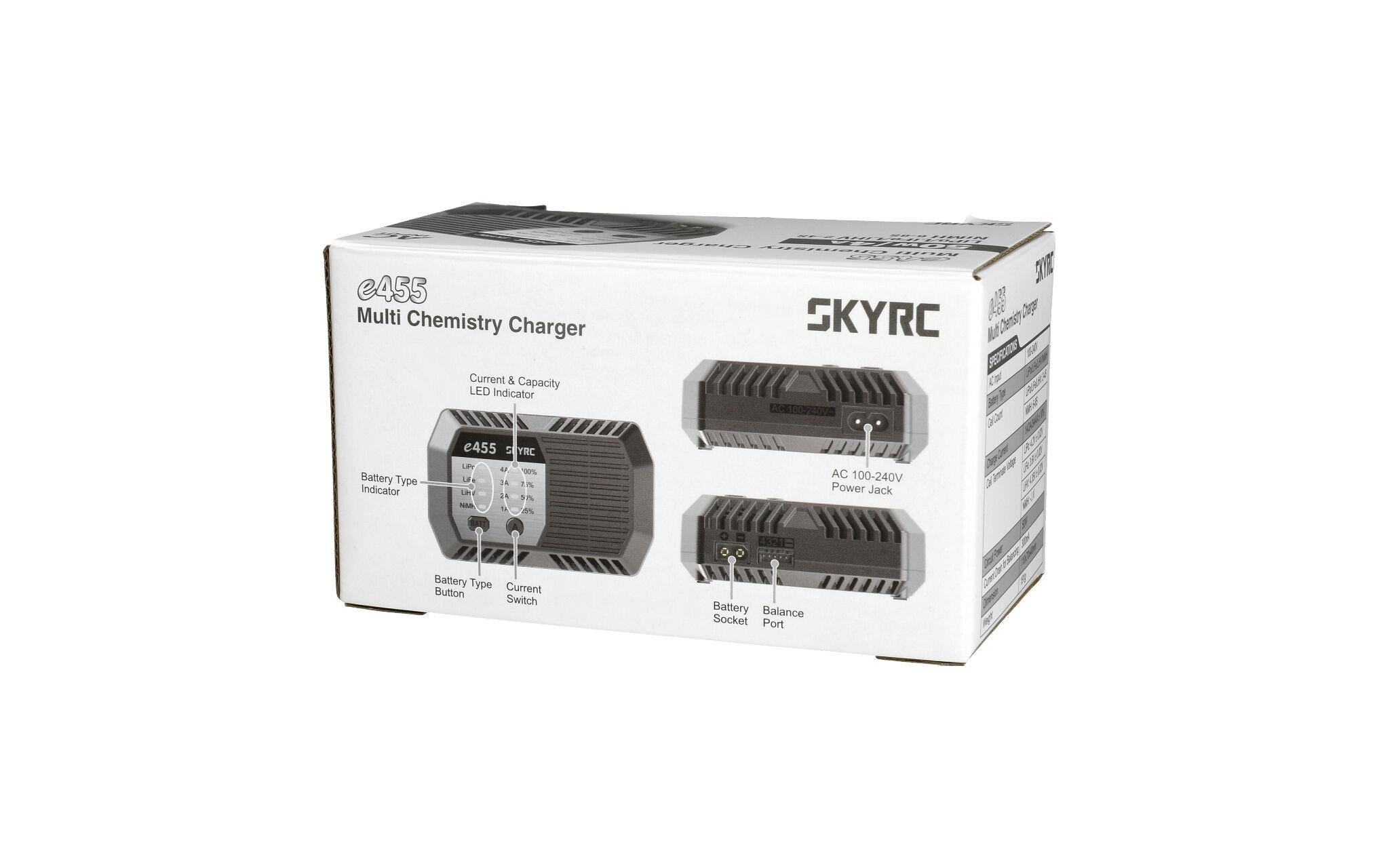 SKYRC Ladegerät e455 AC NiMH 6-8 / LiPo 2-4S, 50W