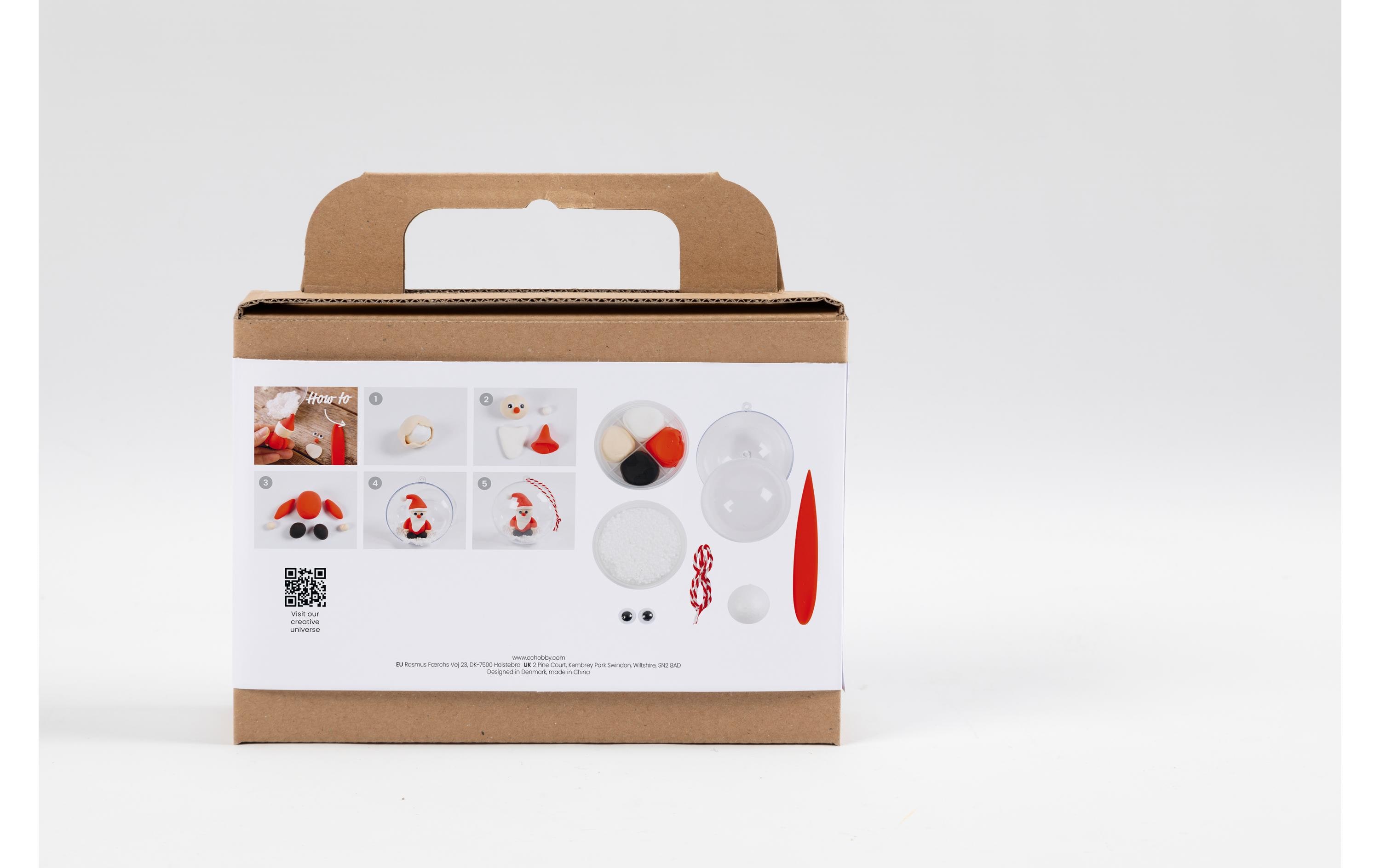 Creativ Company Bastelset Modellieren Weihnachtskugeln, Nikolaus