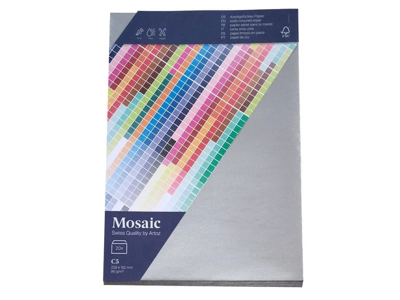Artoz Couvert Mosaic C5, 20 Stück, Silber Artoz Couvert Mosaic C5, 20 Stück, Silber