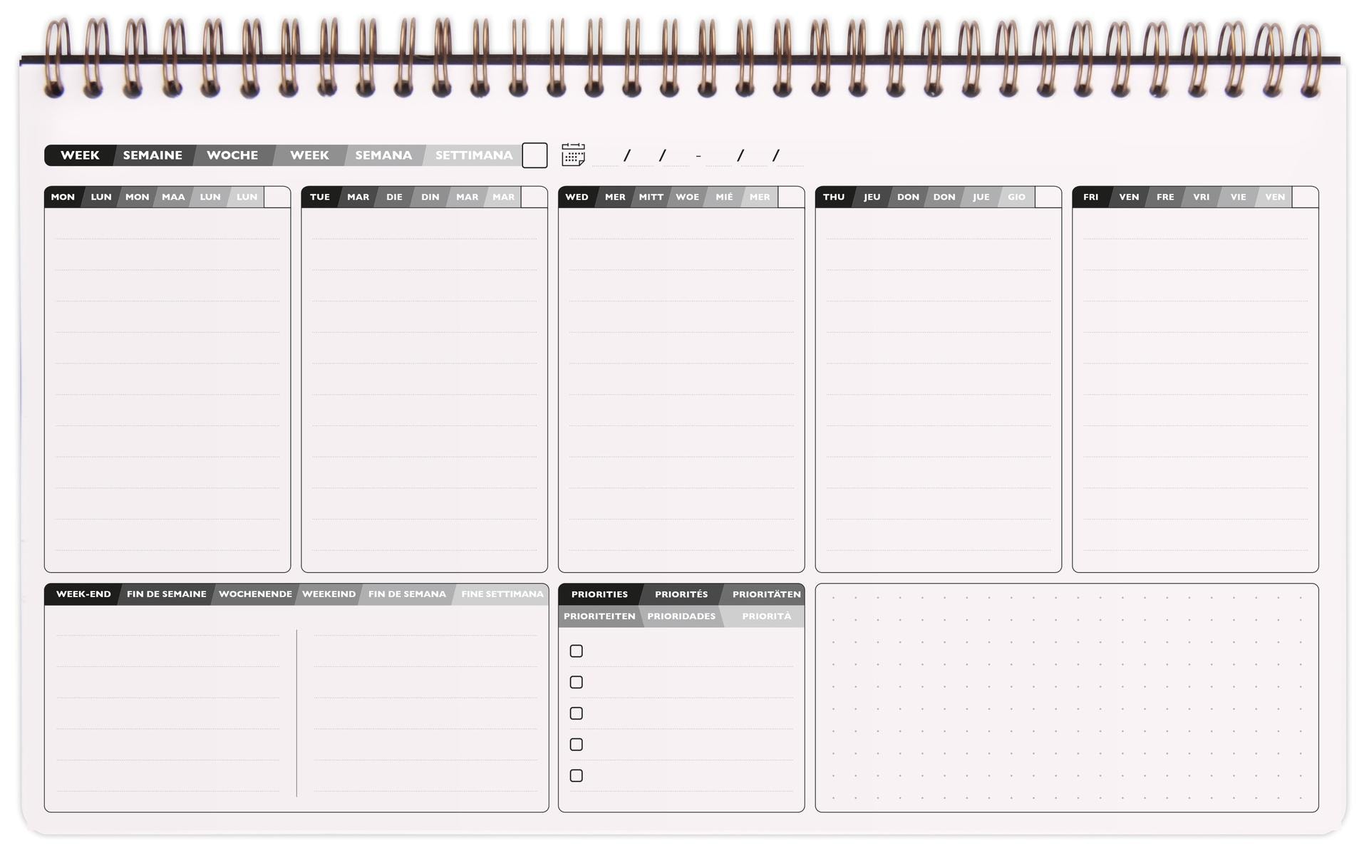 Clairefontaine Wochenplaner Age Bag My Weekly Tabak Clairefontaine Wochenplaner Age Bag My Weekly Tabak