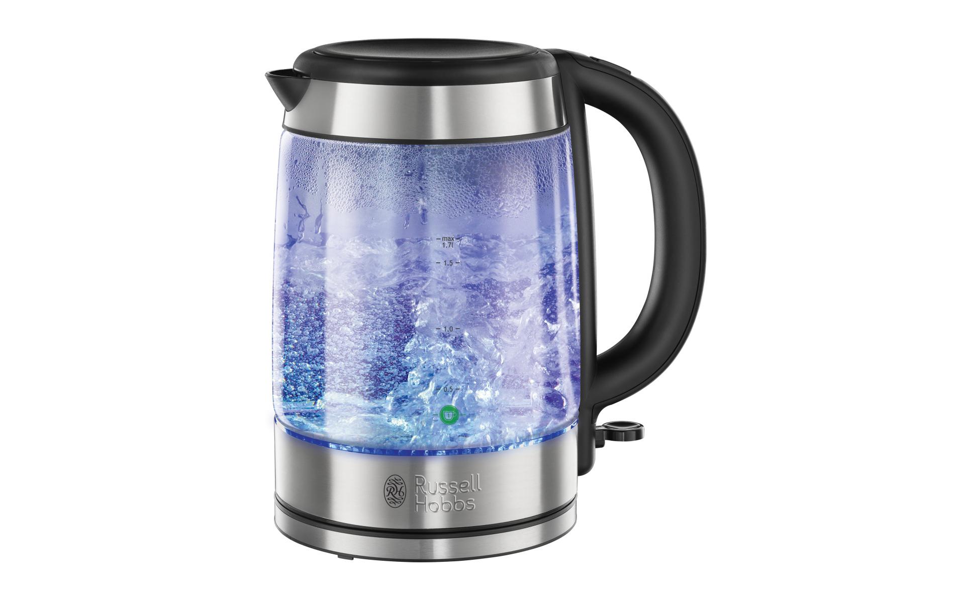Russell Hobbs Wasserkocher 1.7 l, Schwarz/Silber/Transparent