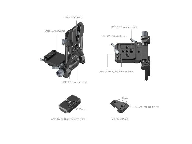 Smallrig V-Mount-Akkuplatte Compact Mounting System Smallrig V-Mount-Akkuplatte Compact Mounting System