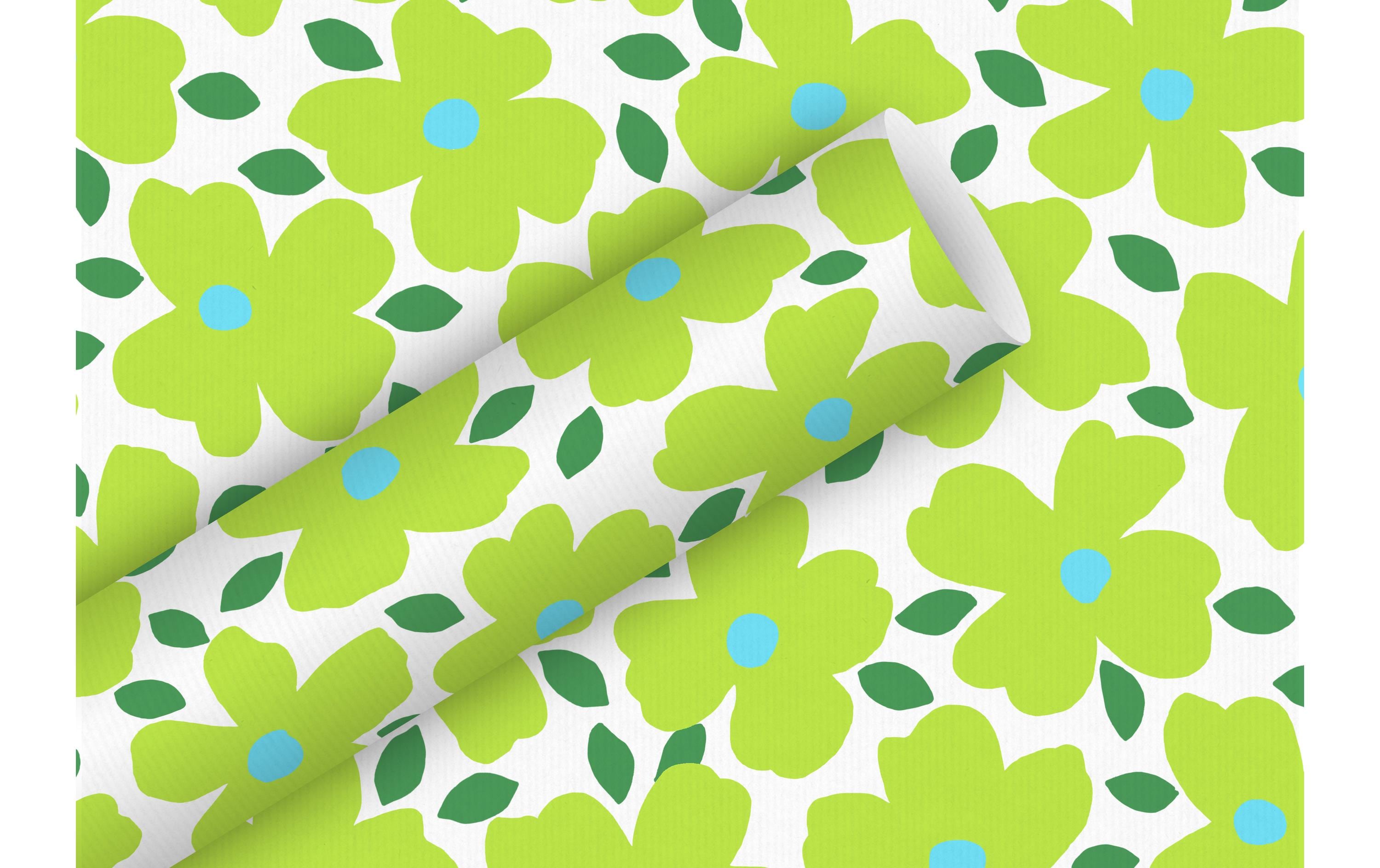 Braun + Company Geschenkpapier By Nature Poppy Pop Fresh 2 m x 70 cm, Grün