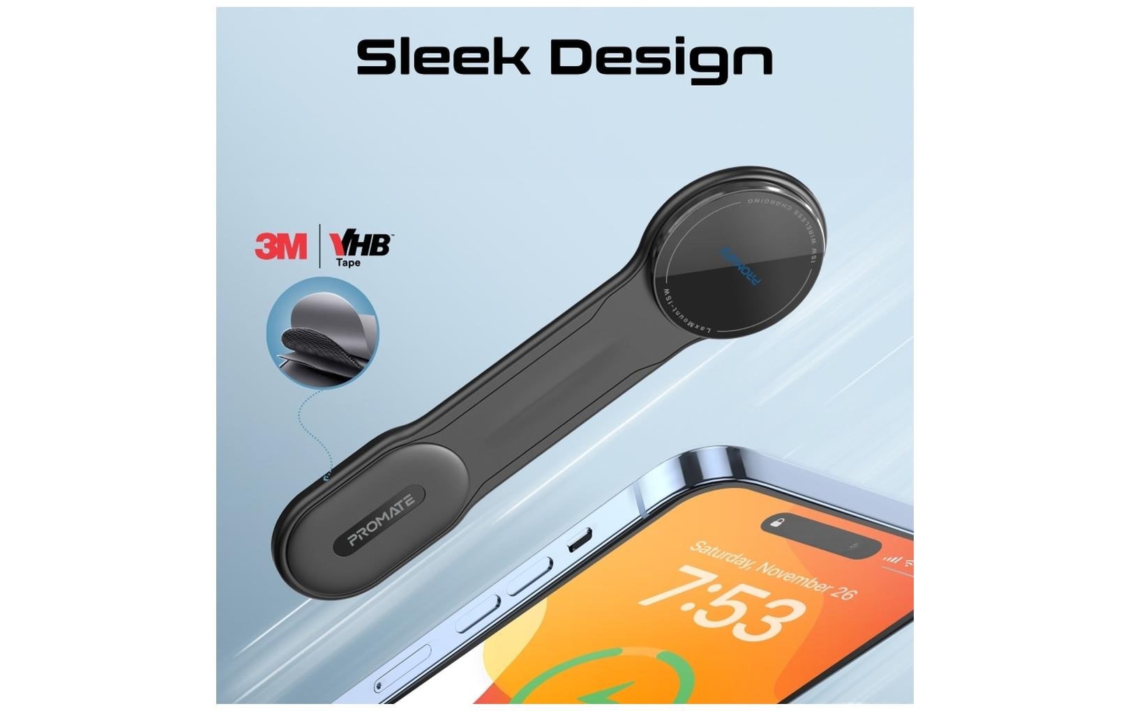 Promate Smartphone-Halterung LaxMount-15W