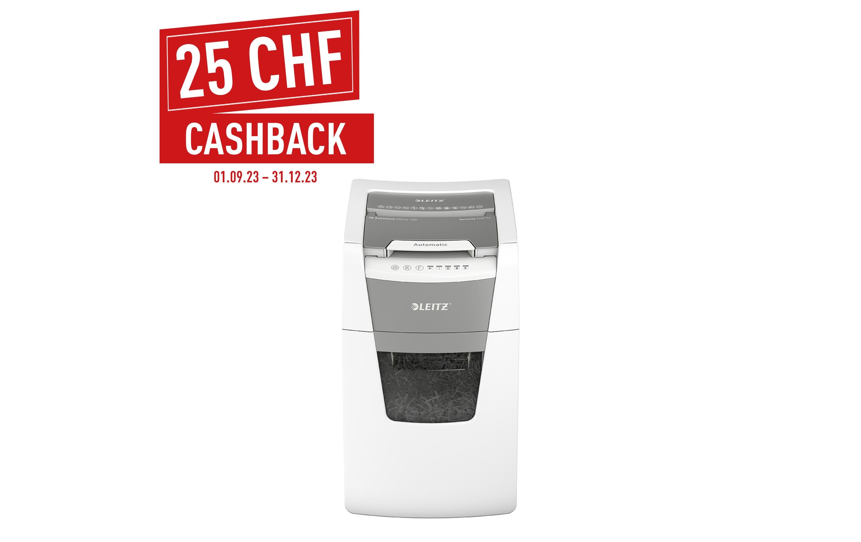 Leitz Bürogeräte Aktenvernichter IQ Autofeed Office 150, P-4, 150 Blatt