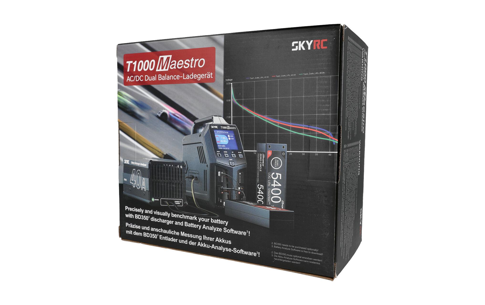 SKYRC Dual-Ladegerät T1000 AC/DC 1-6S, 450 W