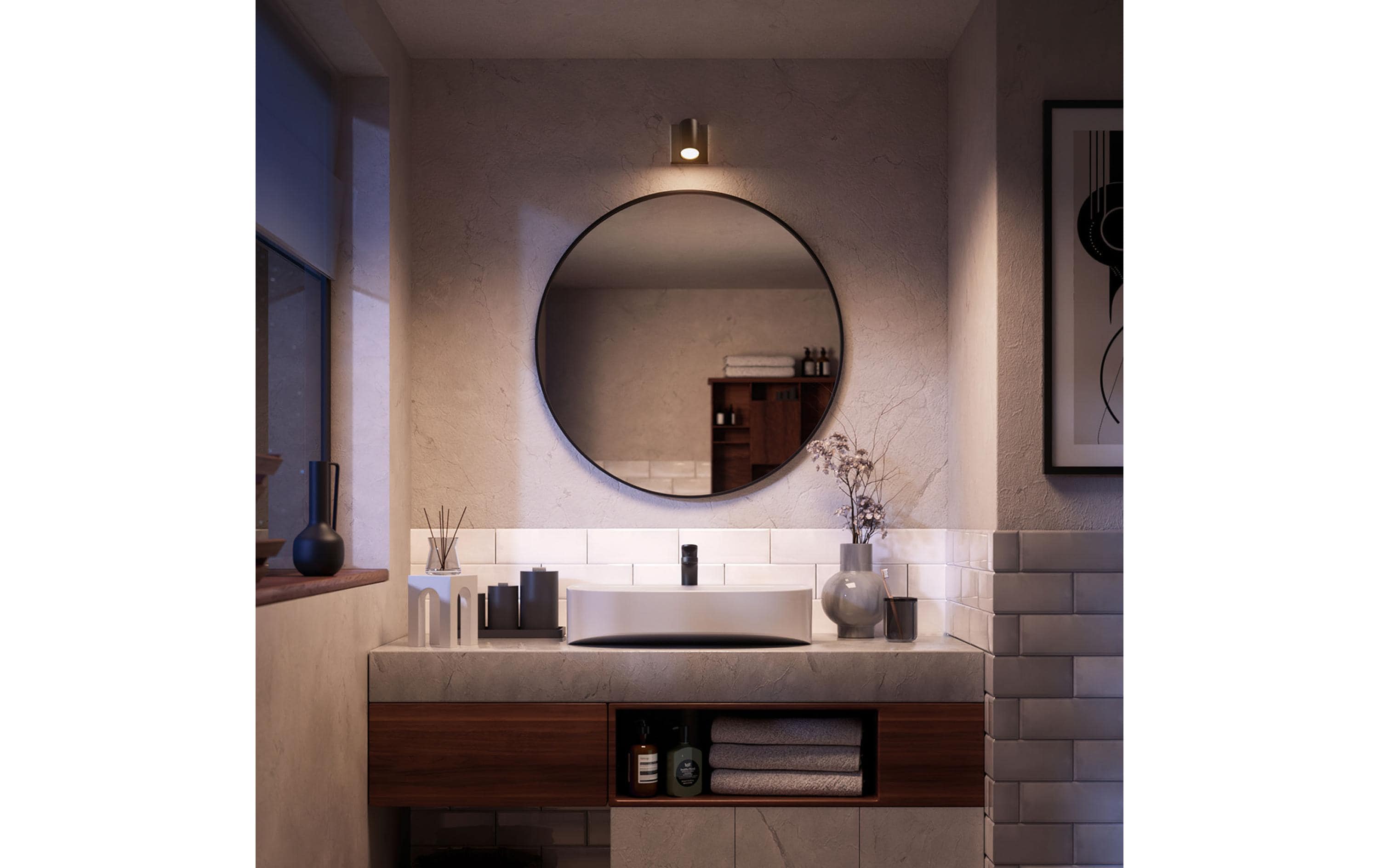 Philips Aufbauspot Idris GU10, IP44 Schwarz, ohne Leuchtmittel