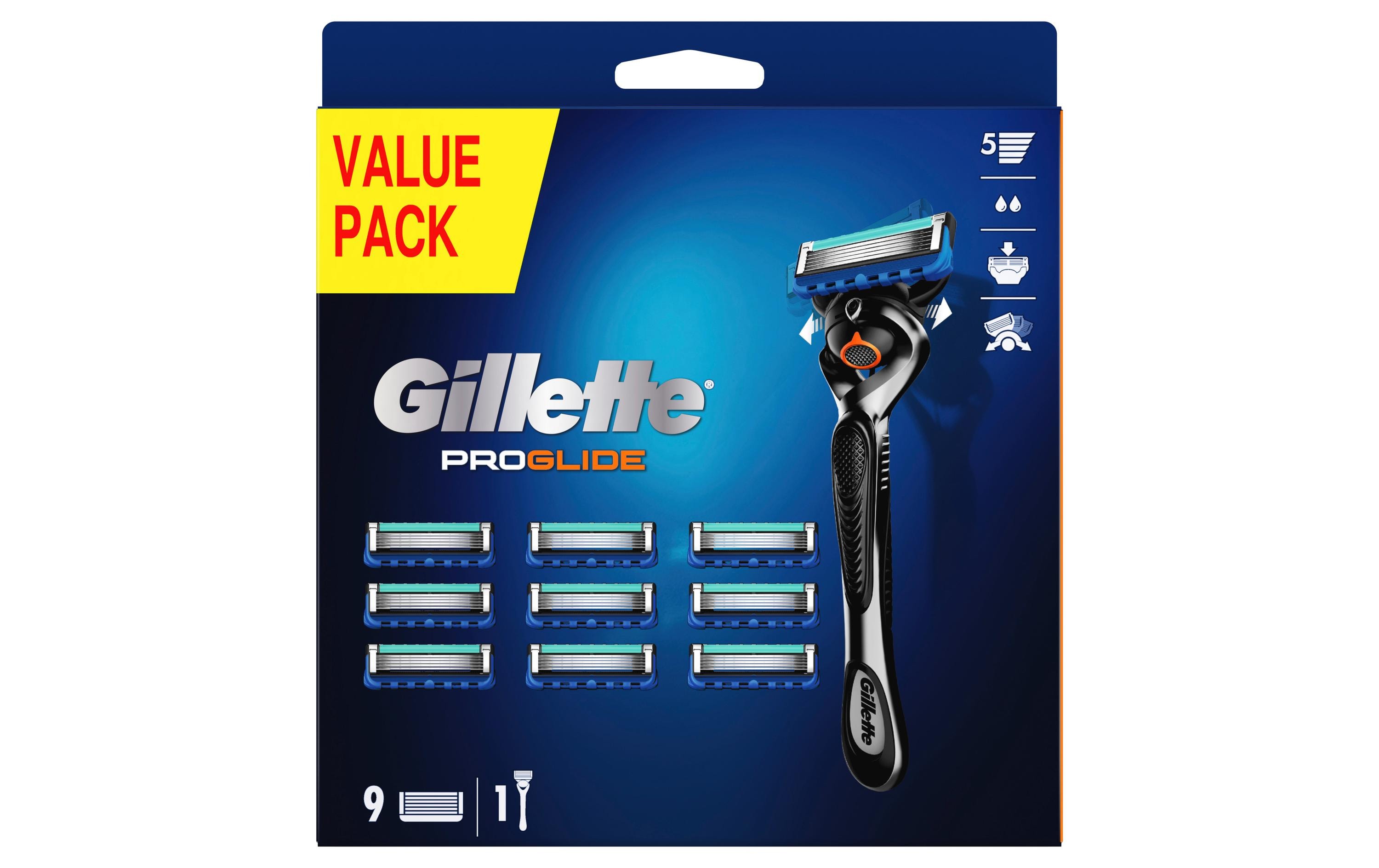 Gillette ProGlide Flexball Systemklingen 1 Rasierer + 10 Klingen