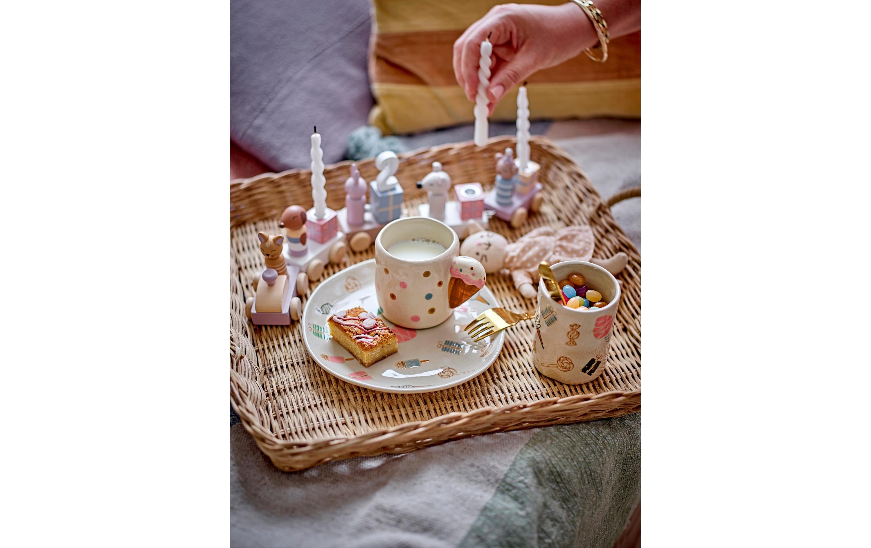 Bloomingville Kindergeschirrset Sweets Natur, Steingut