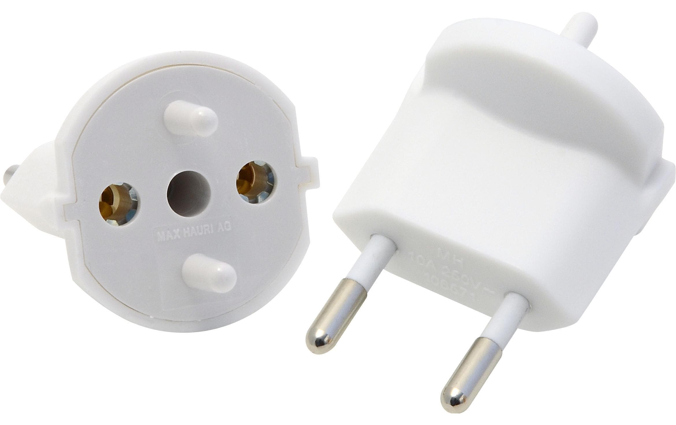 Max Hauri Fixadapter SchuKo Konturenstecker – T11 Weiss Max Hauri Fixadapter SchuKo Konturenstecker – T11 Weiss