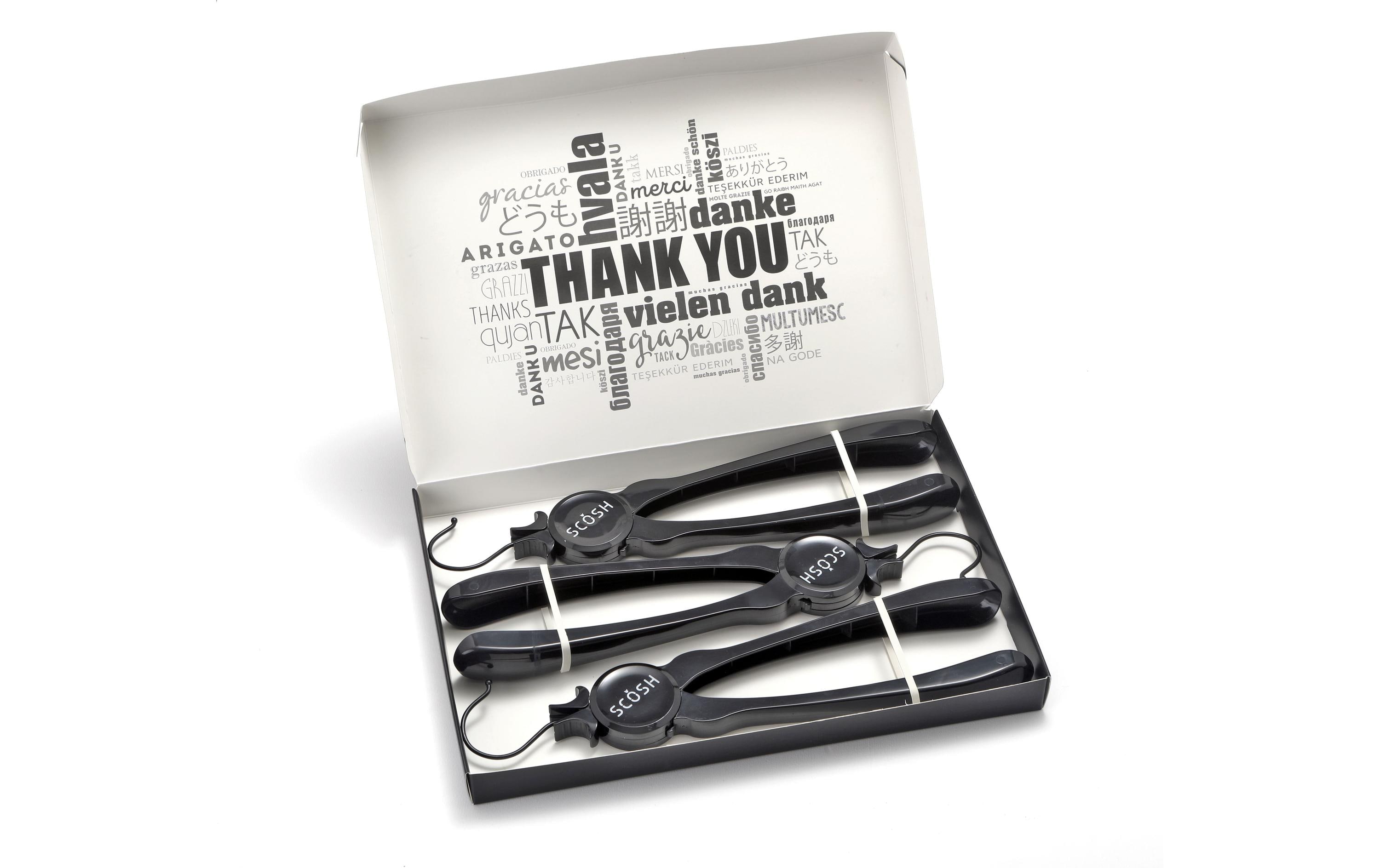 SCOSH Kleiderbügel 3 Stück, Schwarz