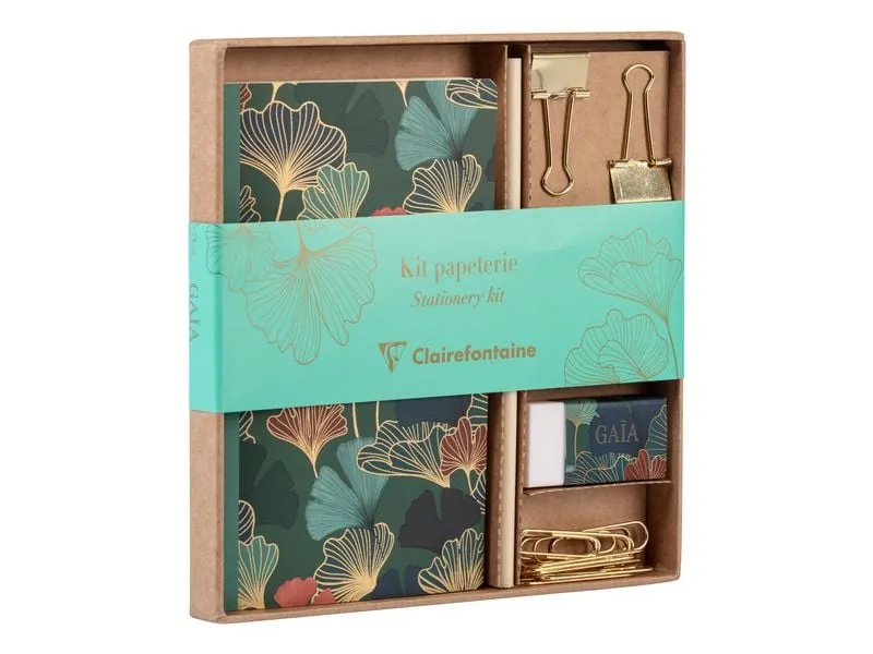 Clairefontaine Schreibset Gaia A5, Liniert, Blau Clairefontaine Schreibset Gaia A5, Liniert, Blau