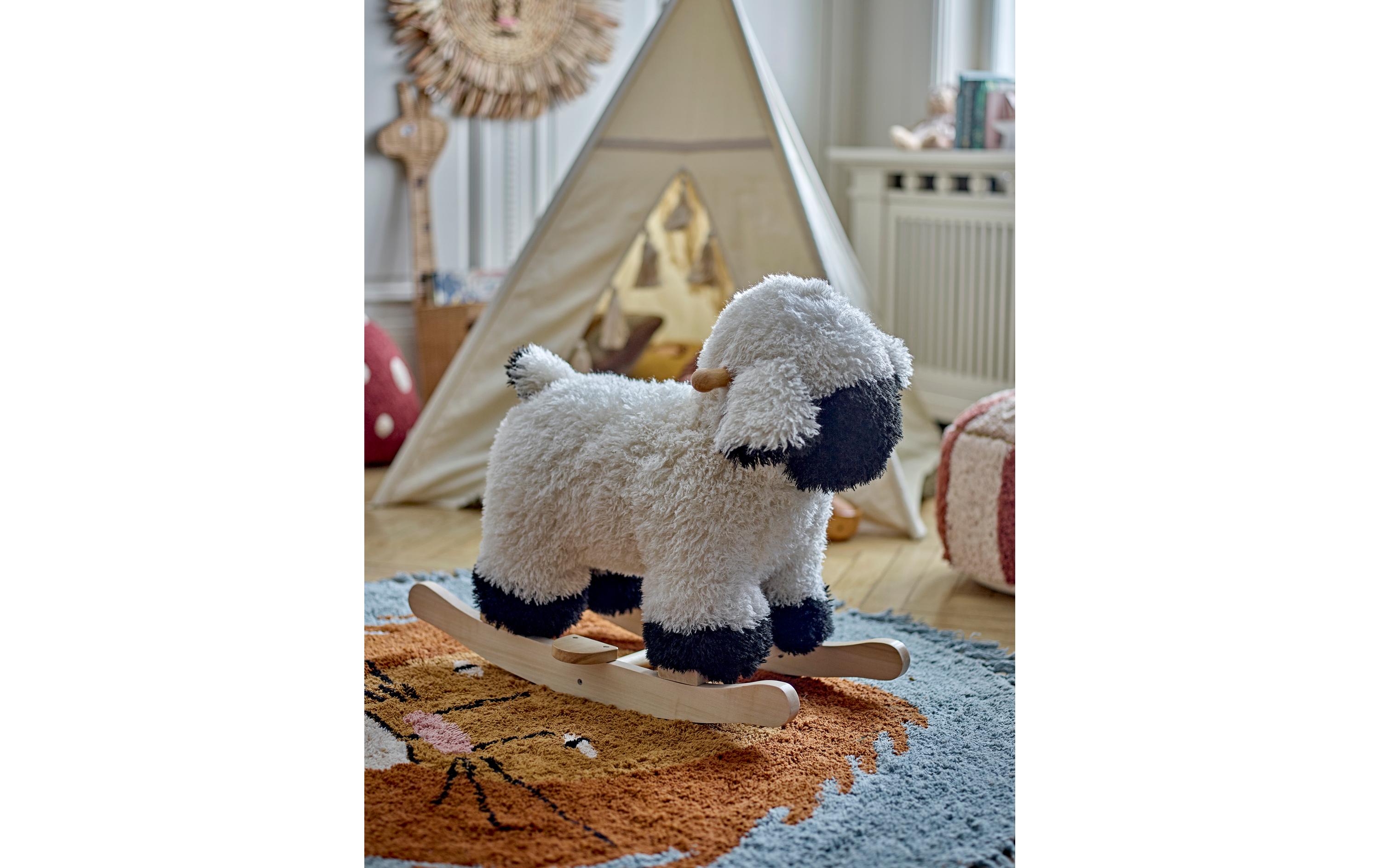 Bloomingville Schaukeltier Dolly Schaf Weiss
