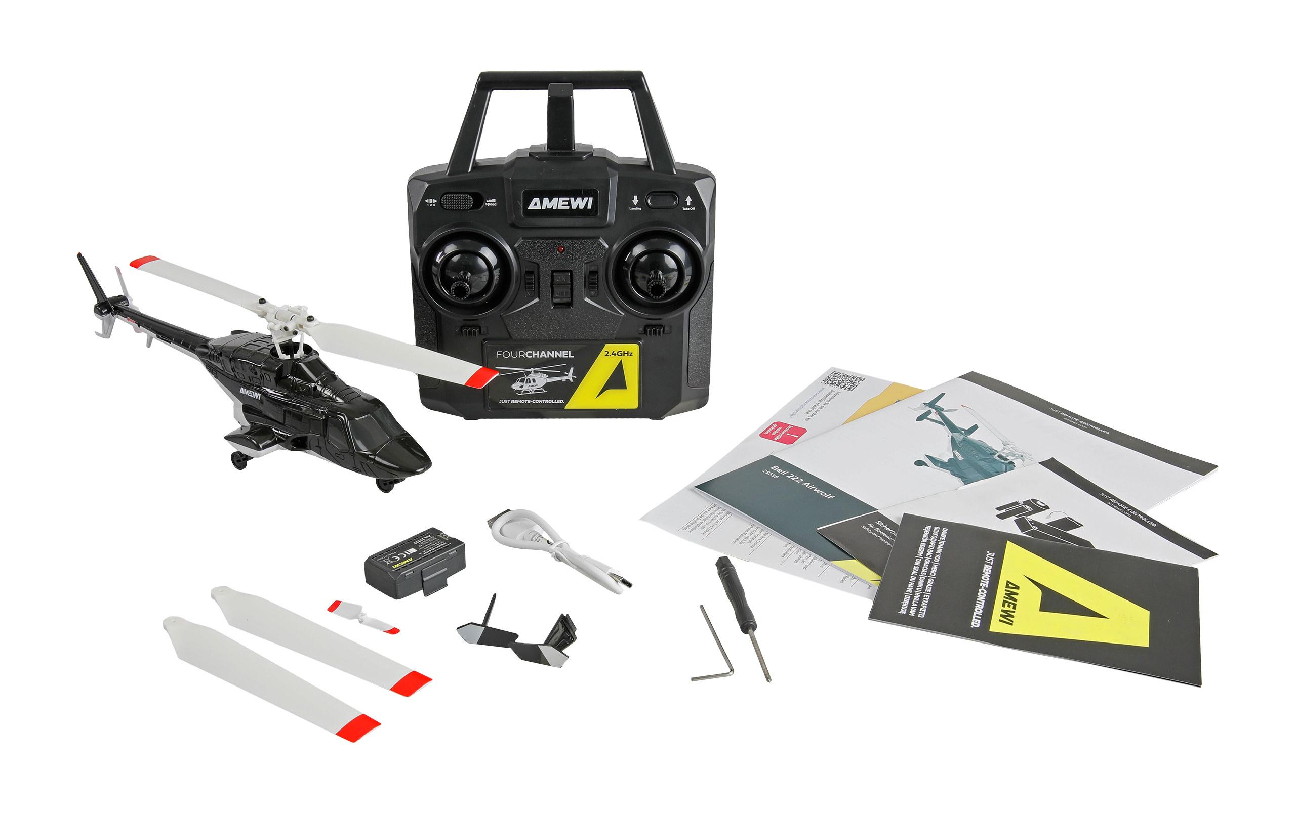 Amewi Helikopter Bell 222 Airwolf 4-Kanal 6G RTF Amewi Helikopter Bell 222 Airwolf 4-Kanal 6G RTF