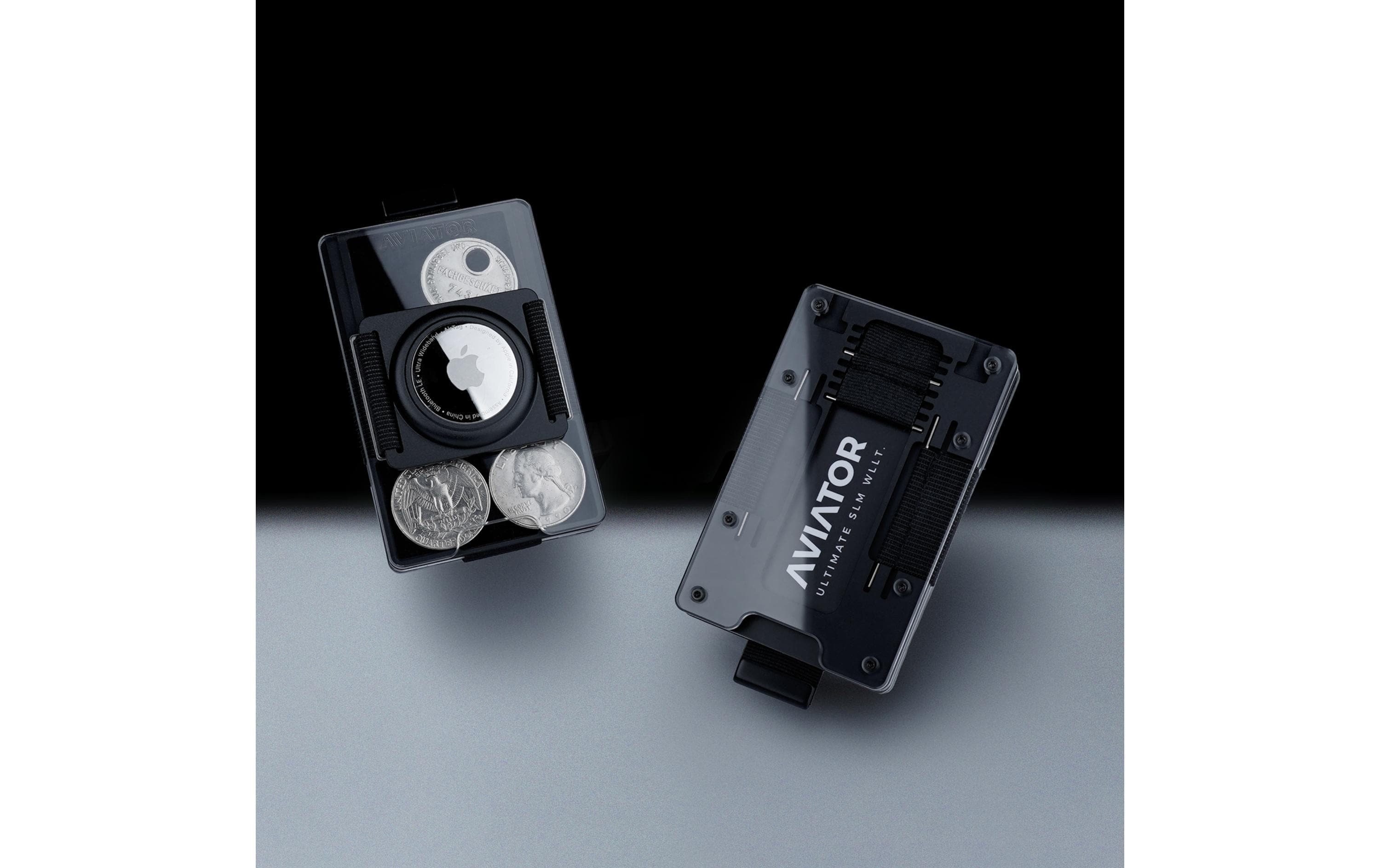 AVIATOR Wallet SLIDE AirTag fusion black