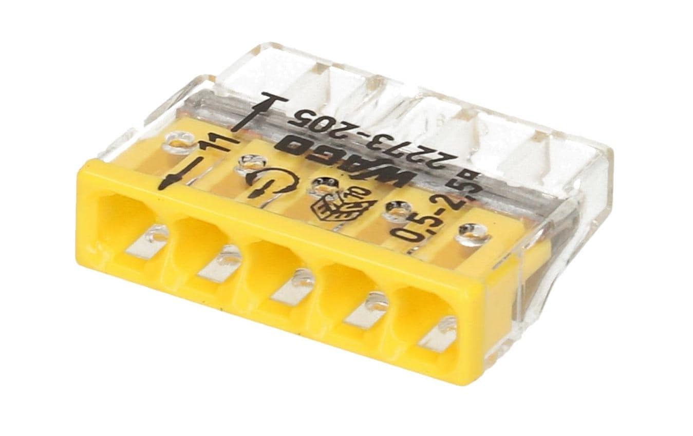 WAGO Steckklemme Contact COMPACT 5-fach, 6 Stück WAGO Steckklemme Contact COMPACT 5-fach, 6 Stück