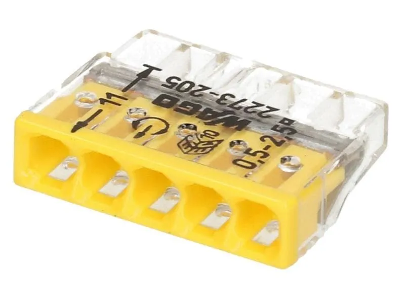 WAGO Steckklemme Contact COMPACT 5-fach, 6 Stück WAGO Steckklemme Contact COMPACT 5-fach, 6 Stück