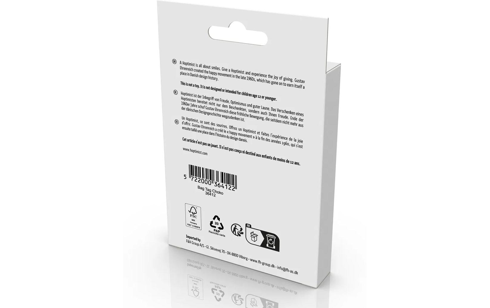 Hoptimist Kofferlabel Schokolade/Schwarz