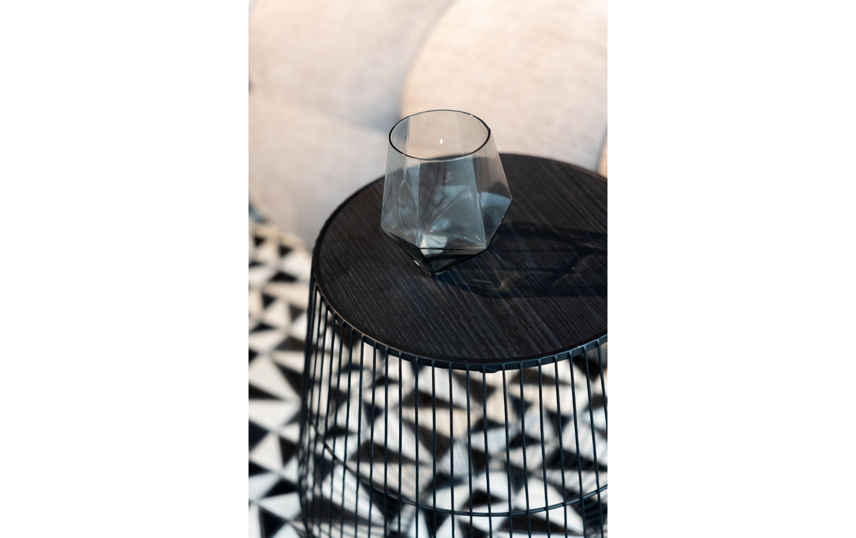 Kare Beistelltisch Beam 40 cm, Schwarz