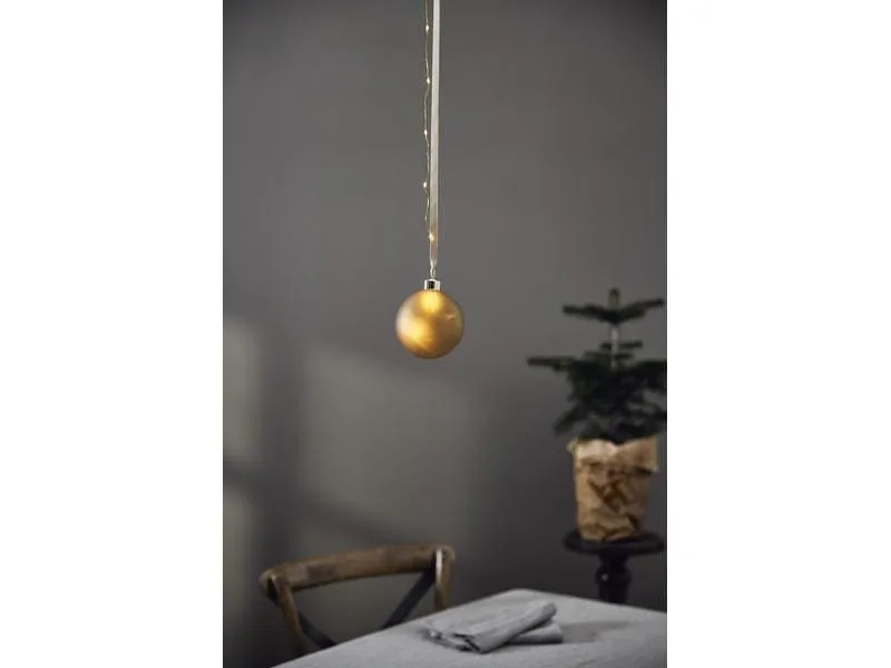 Star Trading Glasdekoration Kugel Bliss, 10 cm, Gold