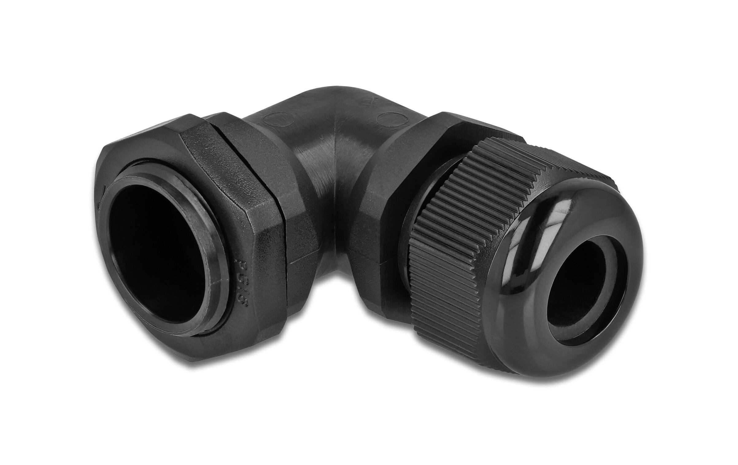 Delock Kabelverschraubung PG16, 27 mm 90° gewinkelt Delock Kabelverschraubung PG16, 27 mm 90° gewinkelt