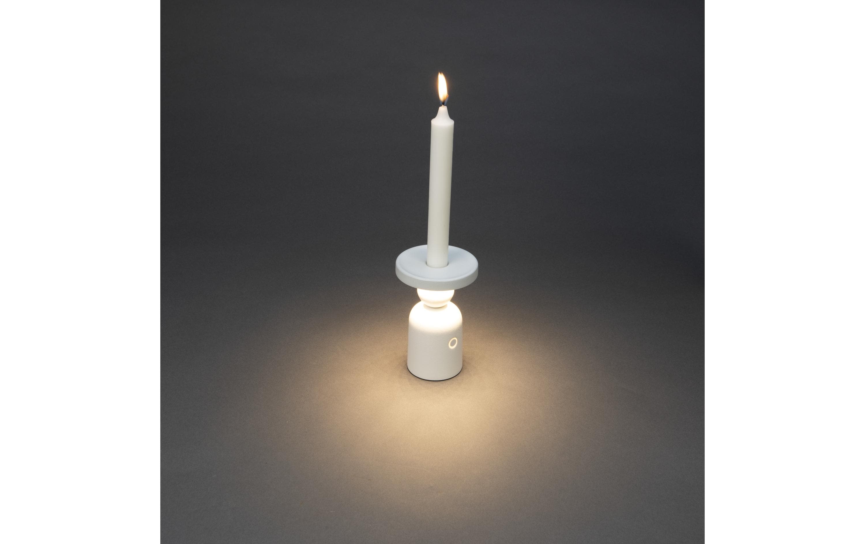 Konstsmide Nantes USB-Kerzenhalter - Weiss