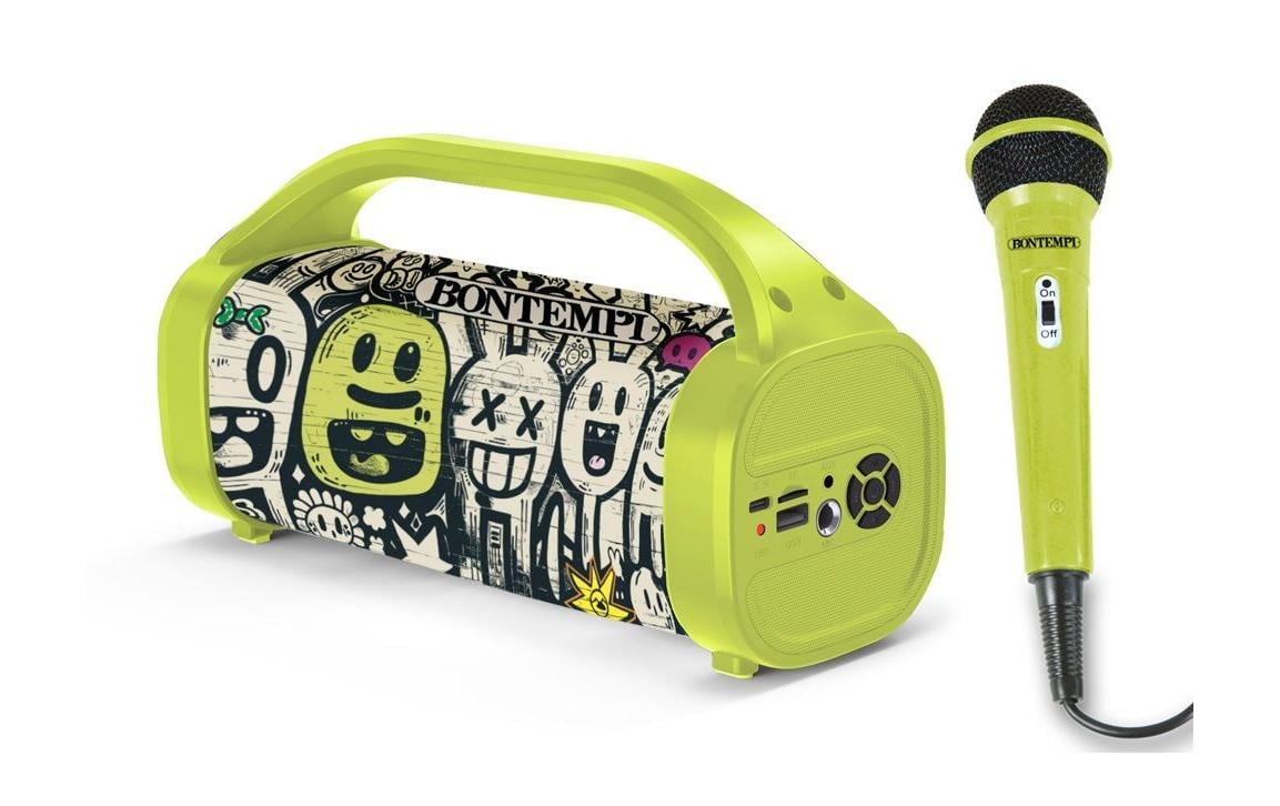 Bontempi Musikinstrument Wireless Lautsprecher mit Mikrofon 80W