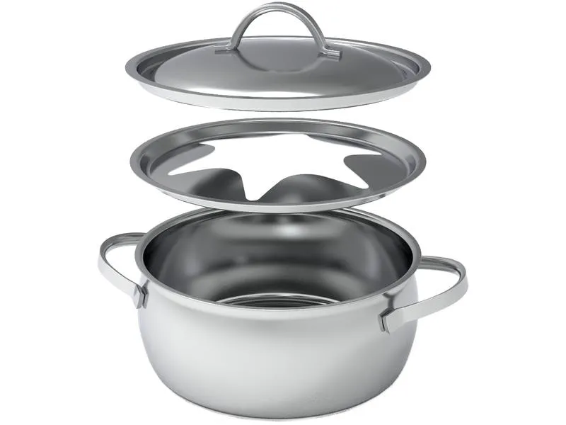 Kisag Fondue-Topf Gstaad Silber
