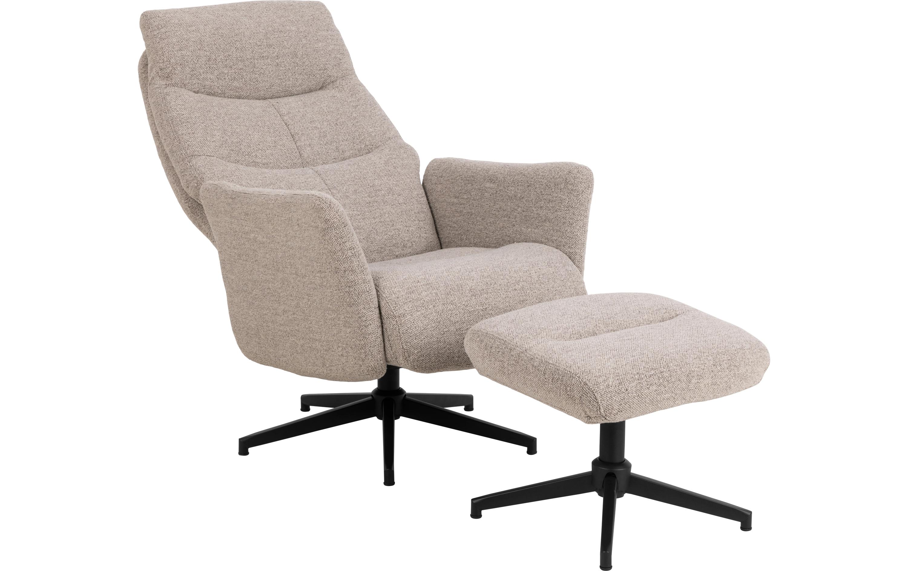 AC Design Sessel London Stahl/Textil, Beige