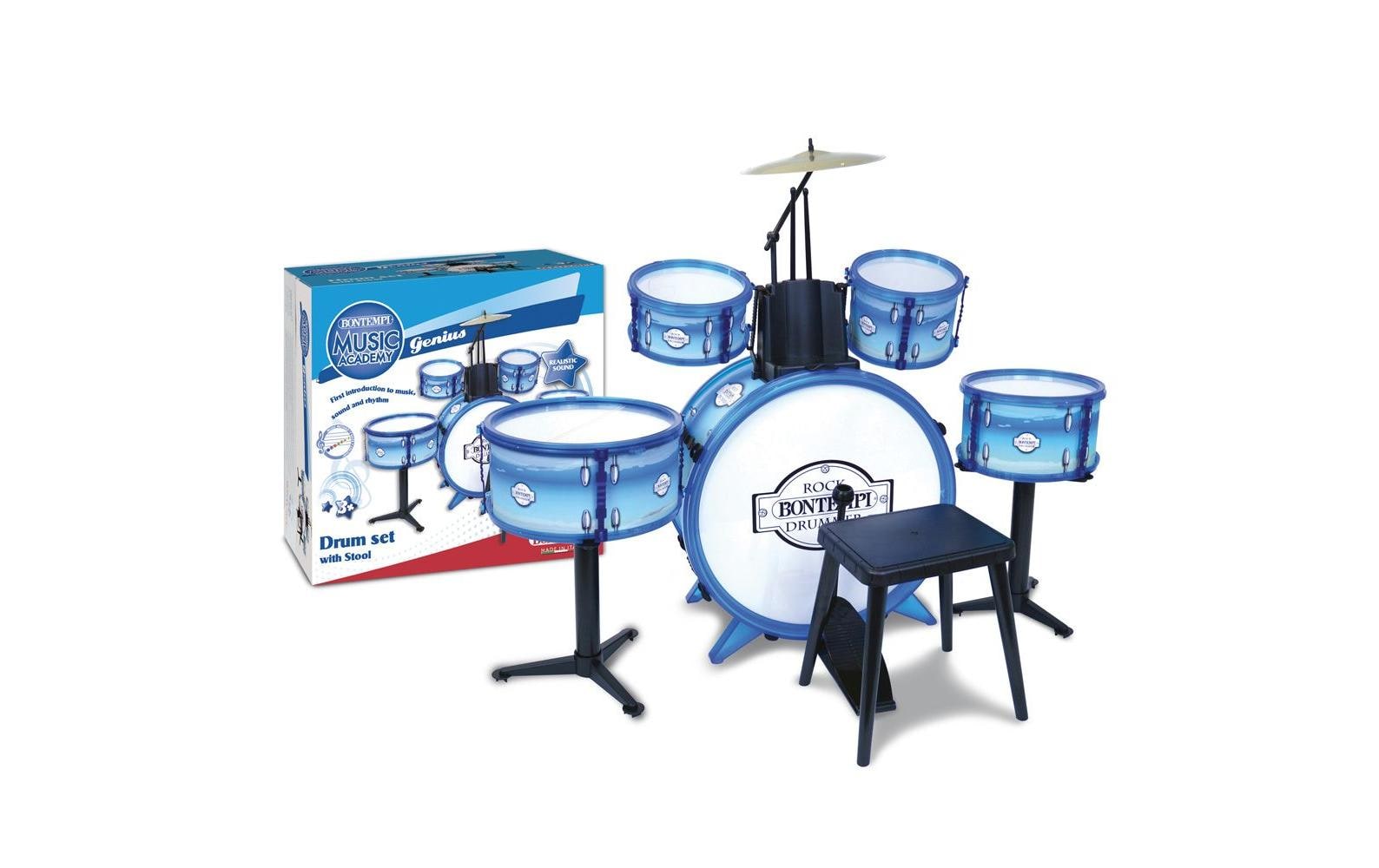 Bontempi Musikinstrument Schlagzeug blau