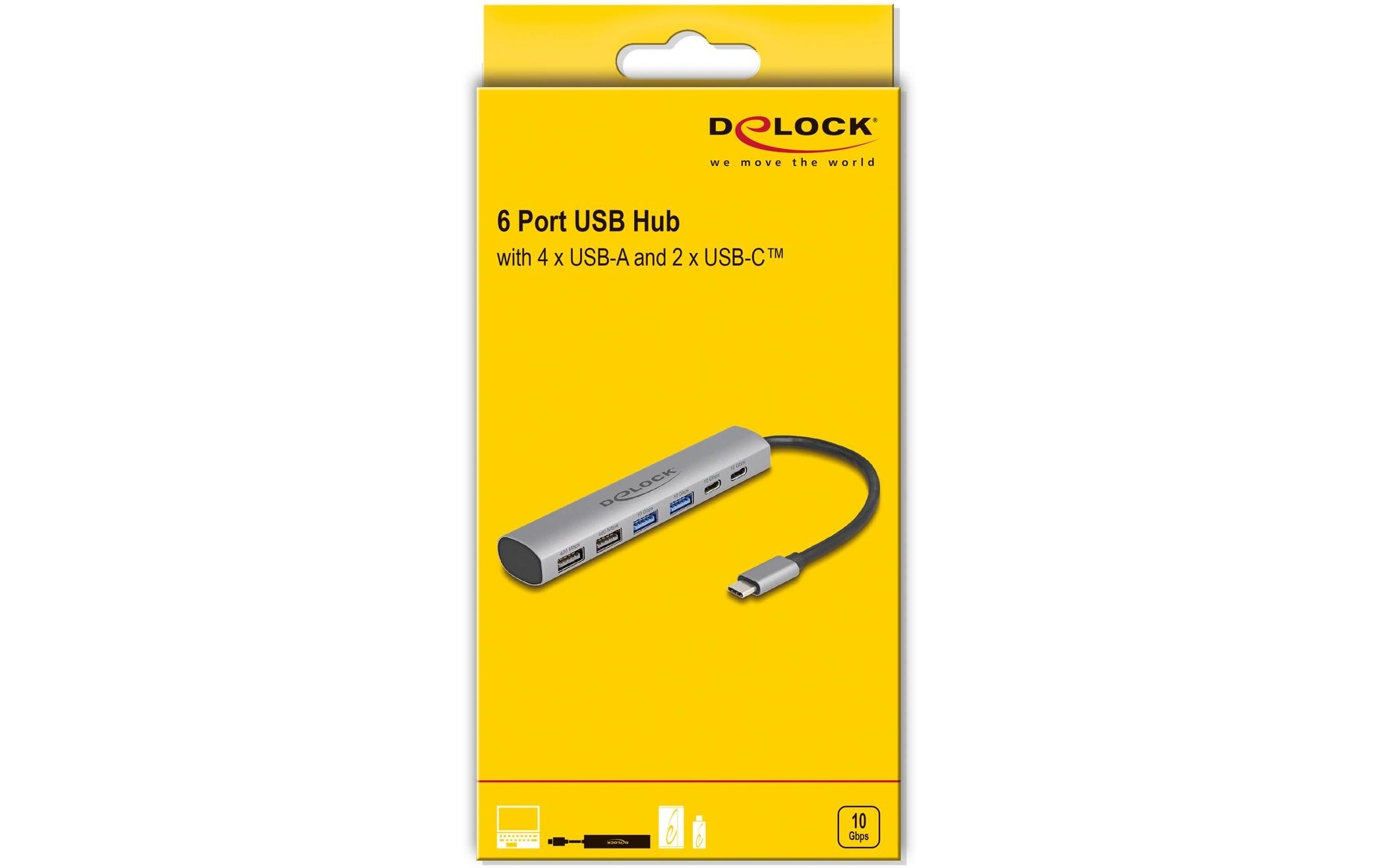 Delock USB-Hub 2x USB 3.1 Typ-C/1x 3.1 USB Type-A/1x USB 2.0 Type-A