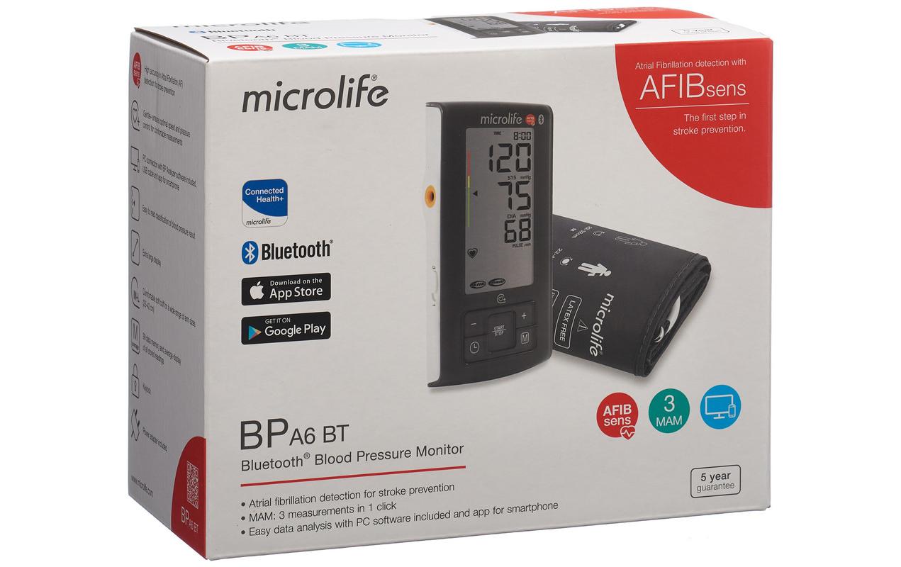 microlife Blutdruckmessgerät A6 BT Black Cover