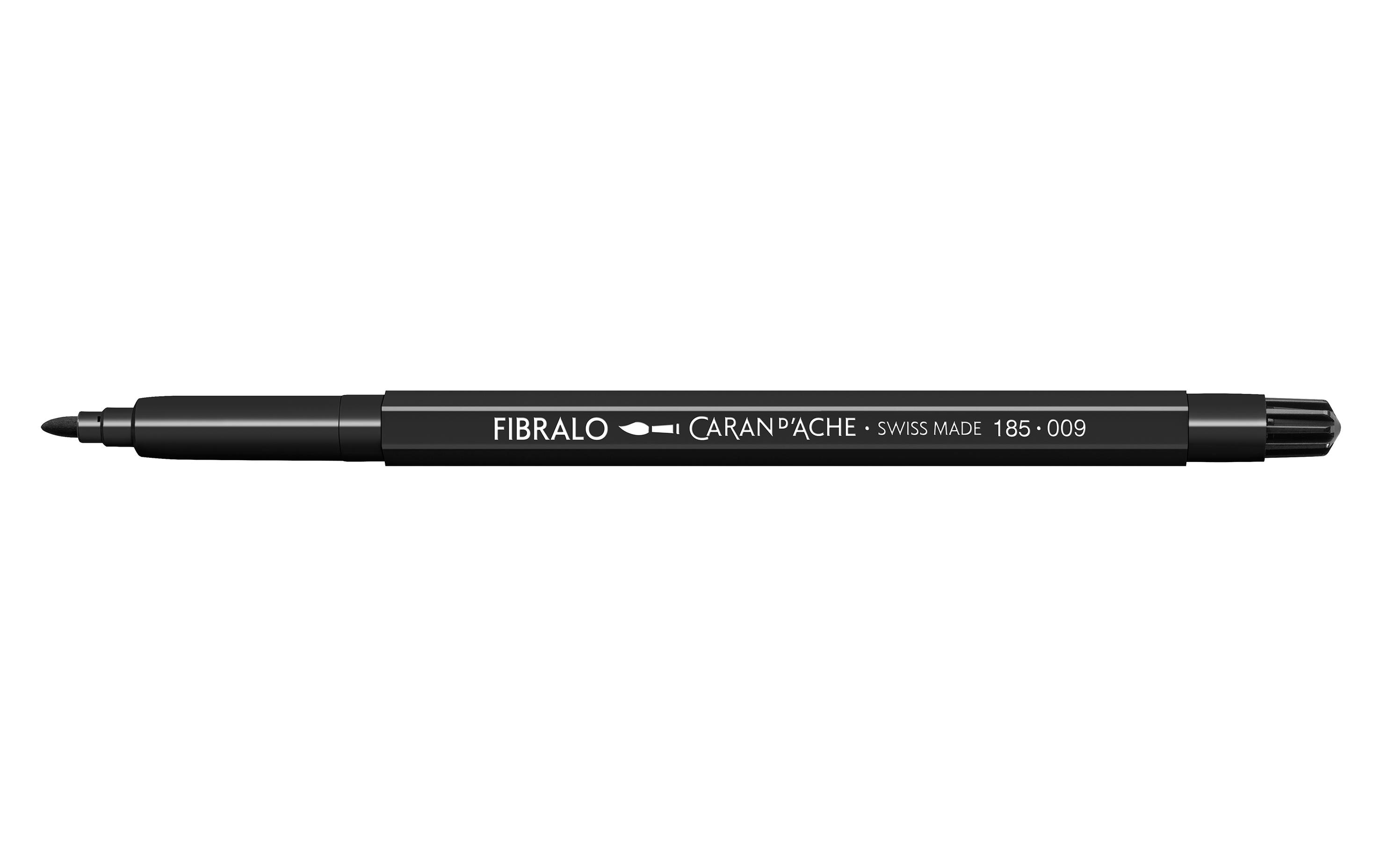 Caran d'Ache Filzstift Fibralo 1 Stück, Schwarz