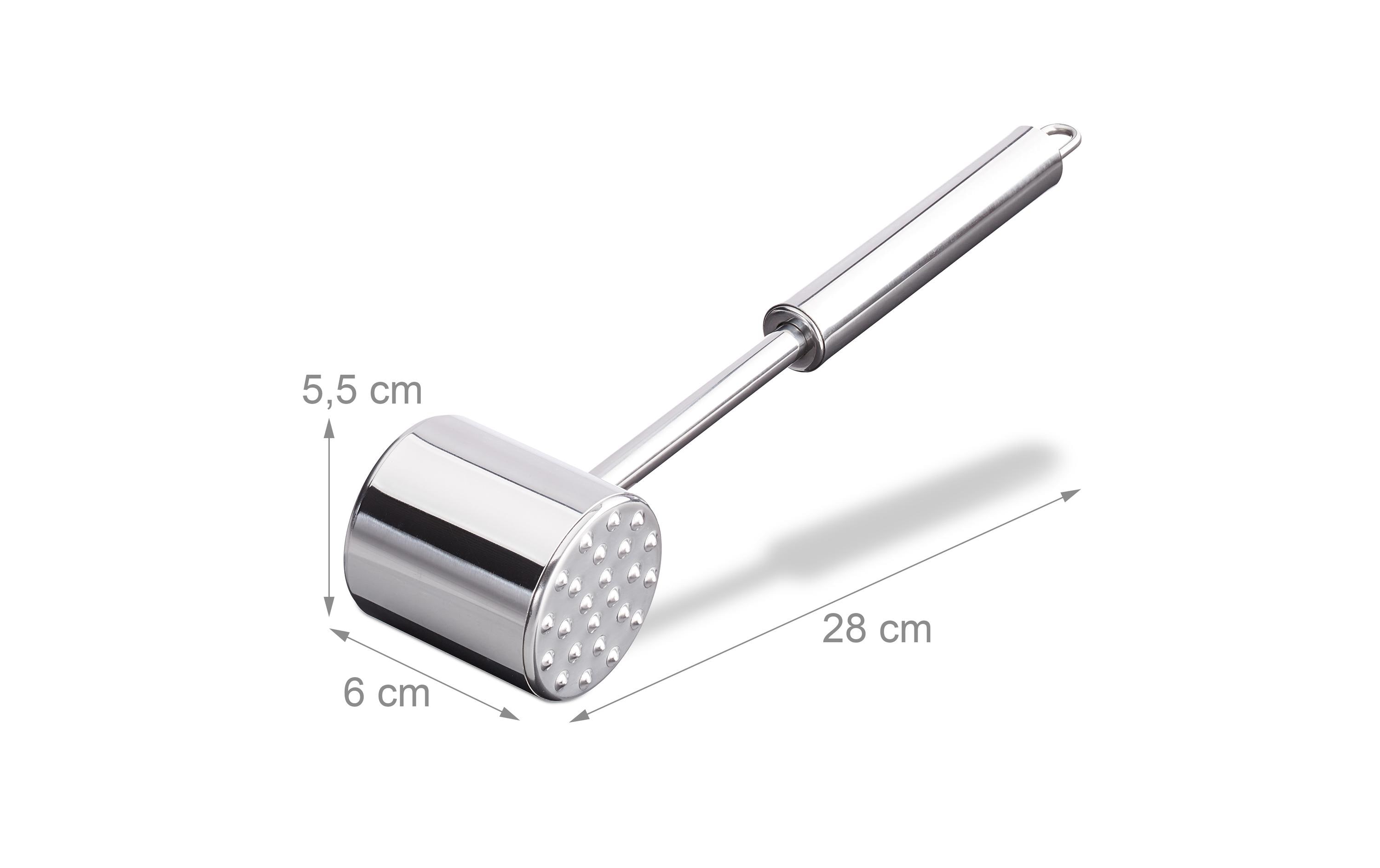 relaxdays Fleischklopfer Silber relaxdays Fleischklopfer Silber