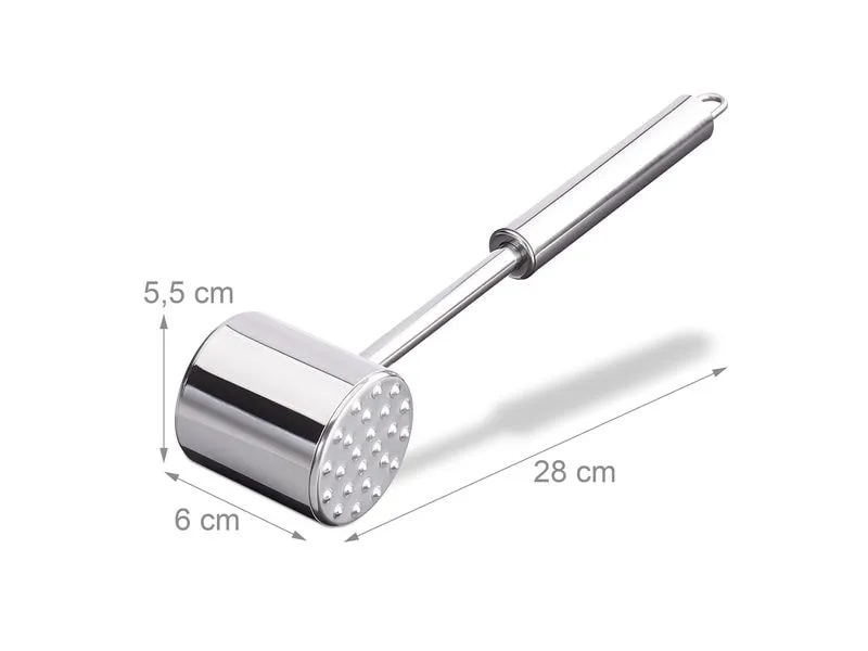 relaxdays Fleischklopfer Silber relaxdays Fleischklopfer Silber