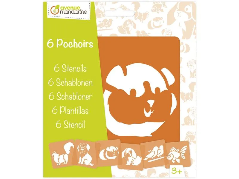Avenue Mandarine Schablone 15 x 15 cm, Haustiere Avenue Mandarine Schablone 15 x 15 cm, Haustiere