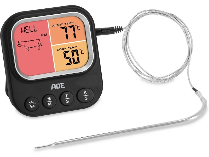 ADE Digitales BBQ-Thermometer schwarz ADE Digitales BBQ-Thermometer schwarz
