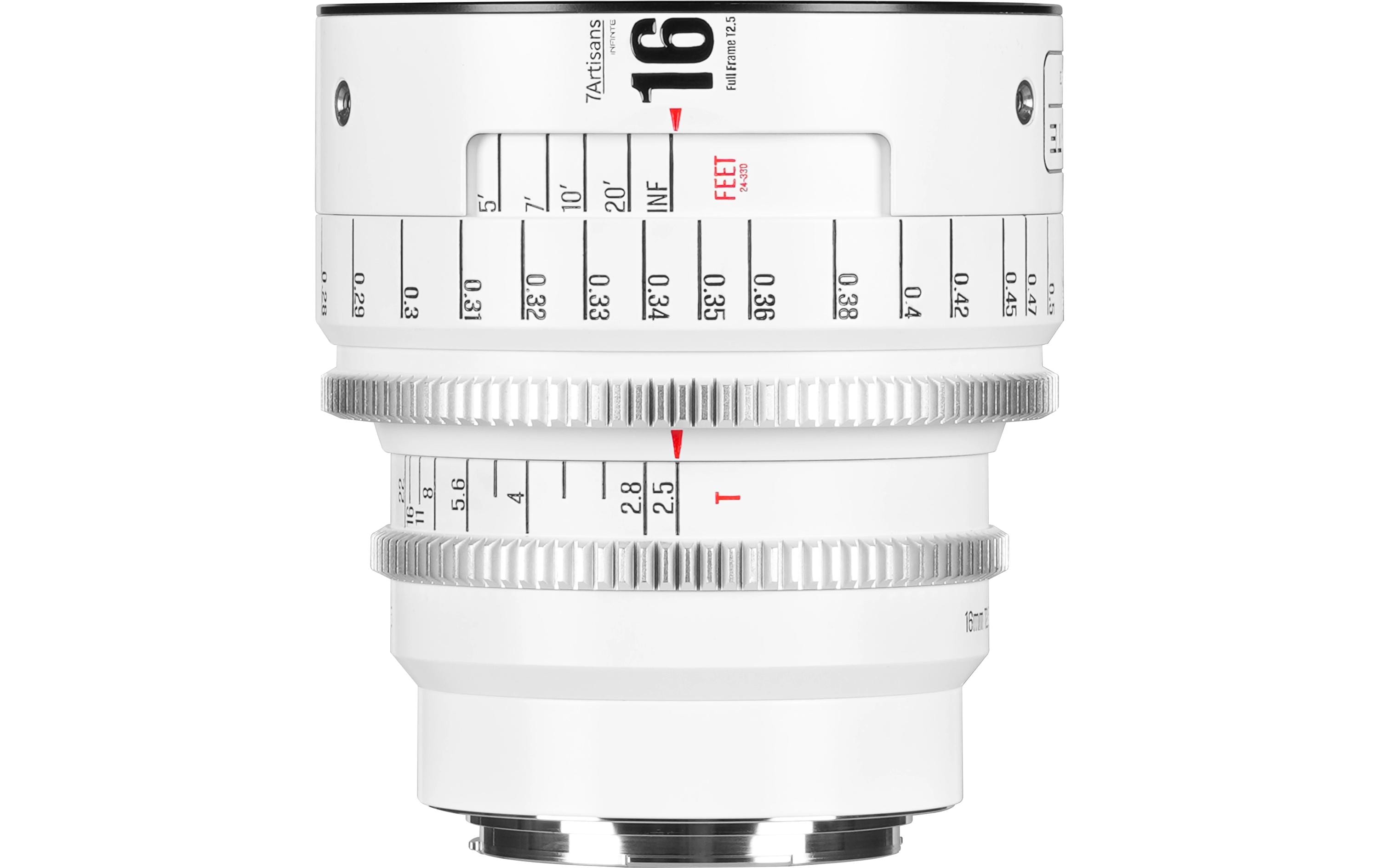 7Artisans Festbrennweite 16mm T/2.5 INFINTE Weiss – Canon EF
