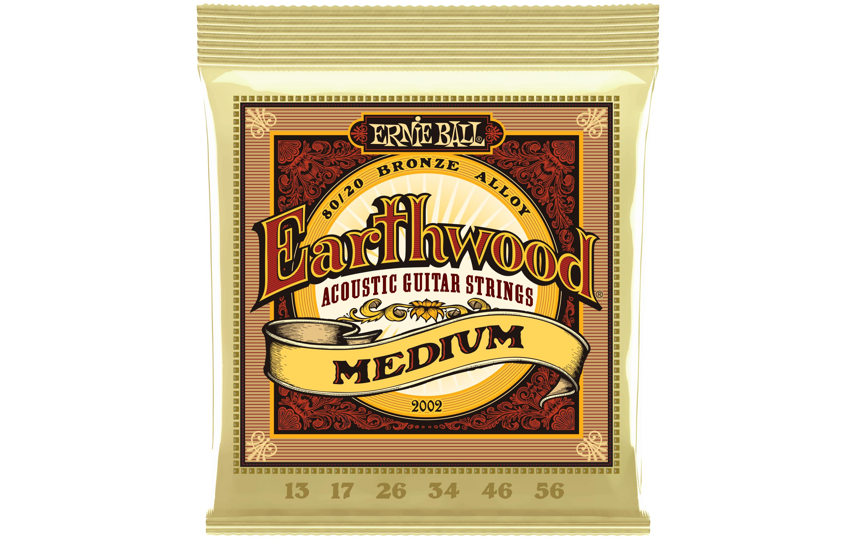 Ernie Ball Gitarrensaiten 2002 Earthwood Bronze – Medium 13-56
