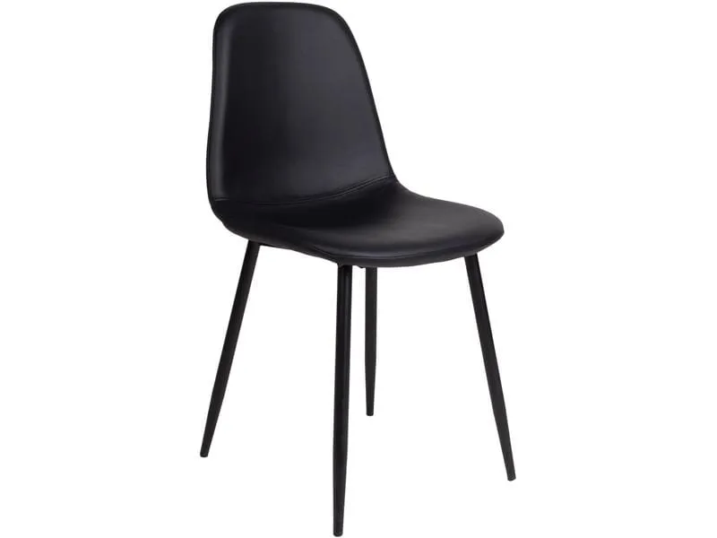 House Nordic Stuhl Stockholm 2 Stück, 80 x 55 cm, Schwarz