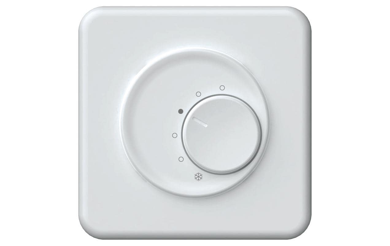 Hager ORIGIN UP-Raumthermostat mit Drehrad ohne Schalter ws