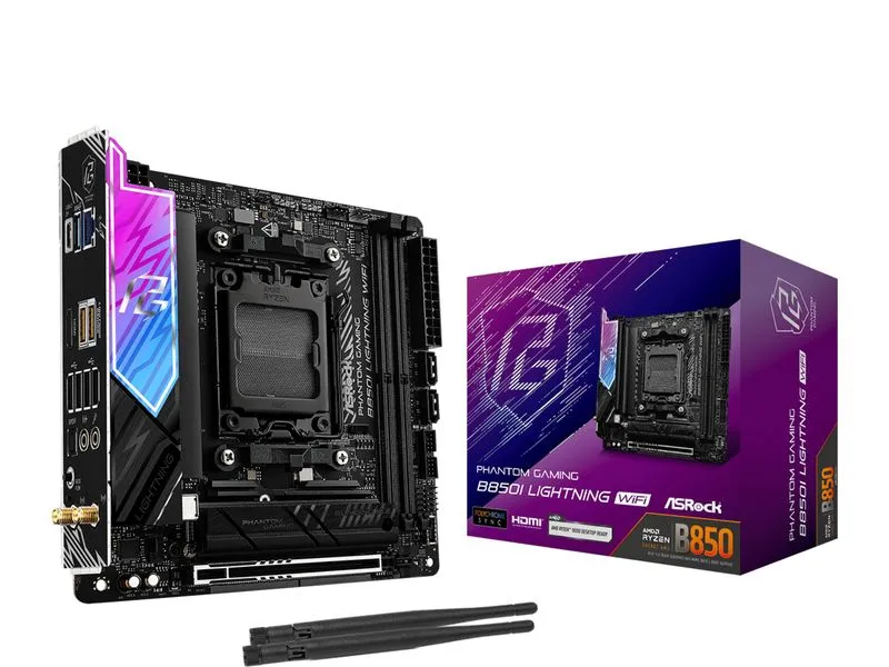 ASRock Mainboard Phantom Gaming B850I Lightning WiFi ASRock Mainboard Phantom Gaming B850I Lightning WiFi